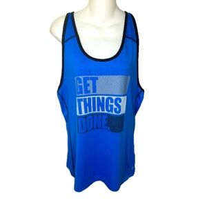 BOGO💥 Bcg Blue Graphic Tank Top Sz L Bin J